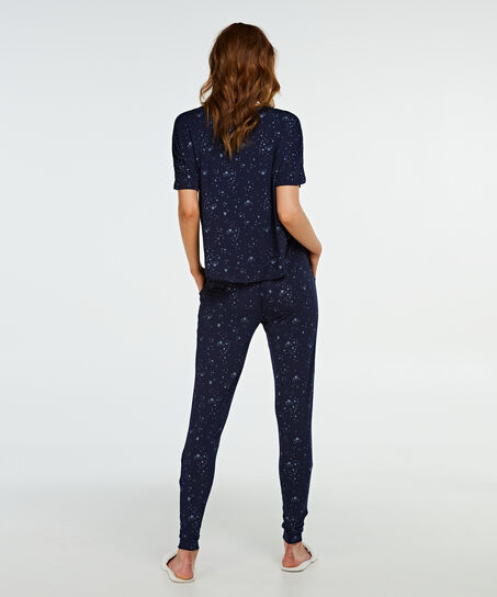 Pantalon de pyjama Jersey, Bleu