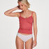Slip brésilien invisible Stripe mesh, Blanc