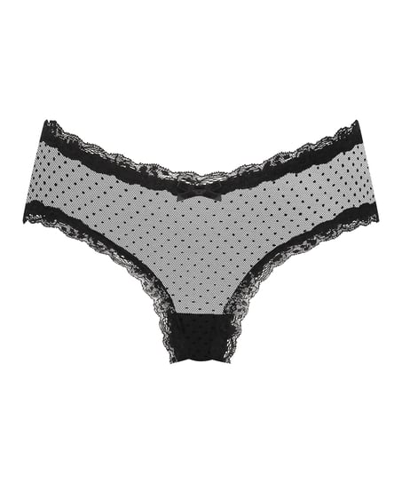 Slip brésilien V-shape Mesh, Noir