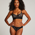Soutien-gorge rembourré à armatures longline Luna, Noir