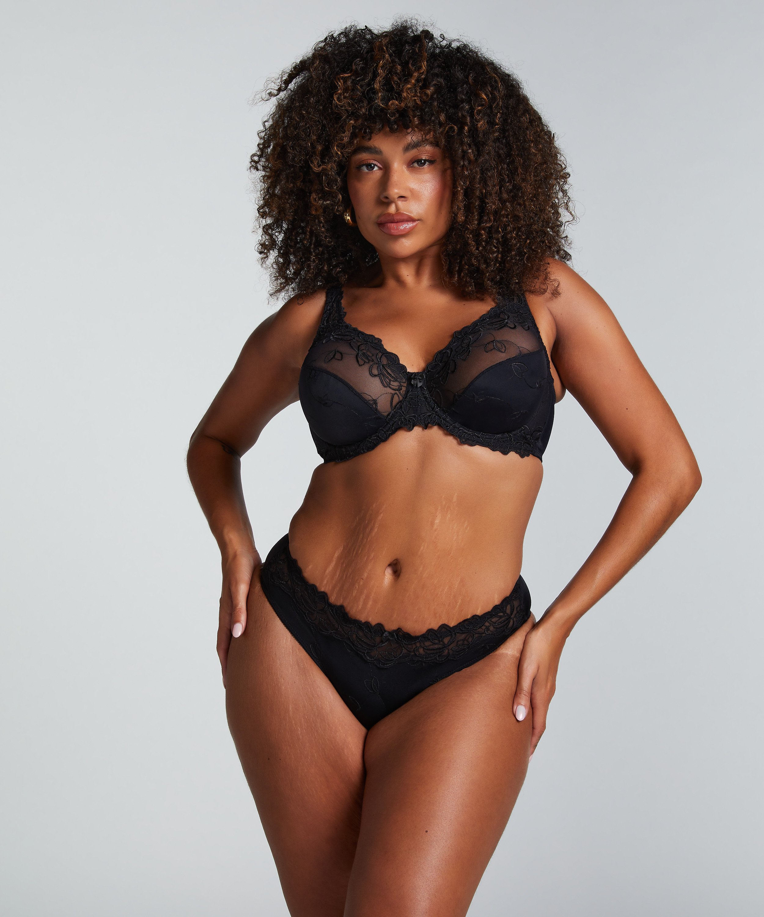 Boxer string Diva, Noir, main