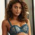 Soutien-gorge à armatures préformé sans bretelles Latrice, Bleu