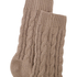 1 paire de chaussettes tricot&eacute;es, Beige