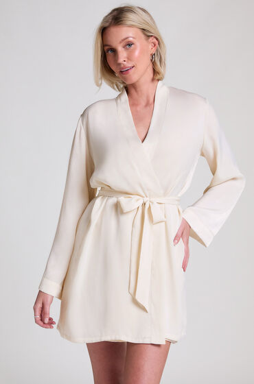 Hunkemöller Kimono Satin Blanc Hunkemöller Kimono Satin Blanc