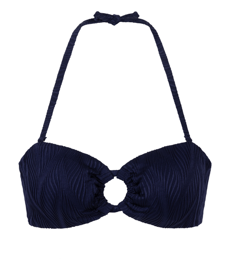 Haut de bikini bandeau Cozumel, Bleu