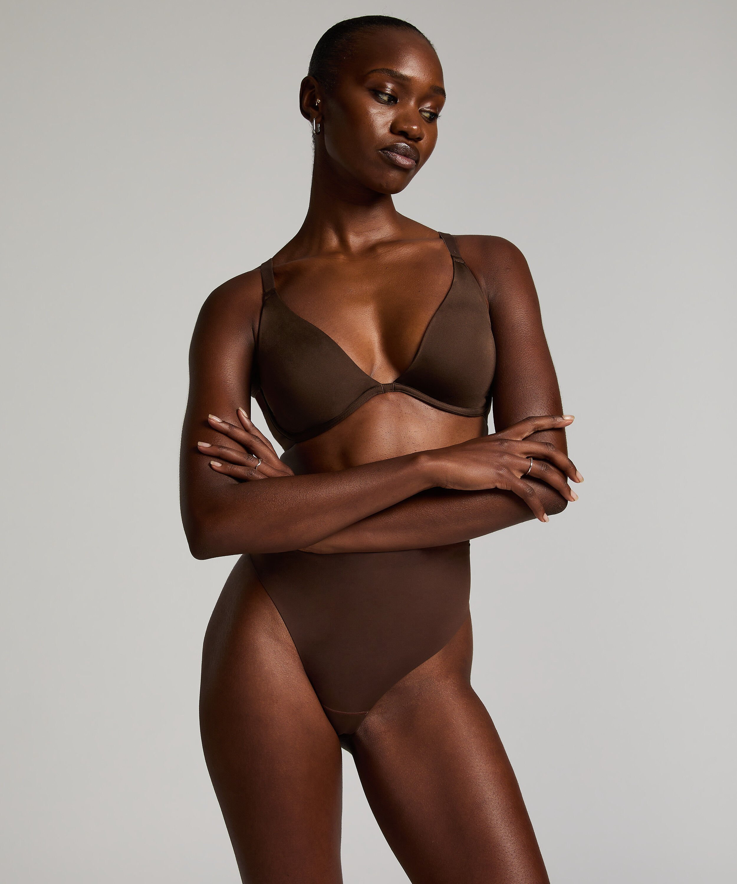 Soutien-gorge &agrave; armatures non-pr&eacute;form&eacute; Smooth, Marron