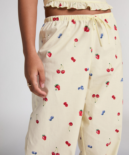 Pantalon tiss&eacute;, Jaune