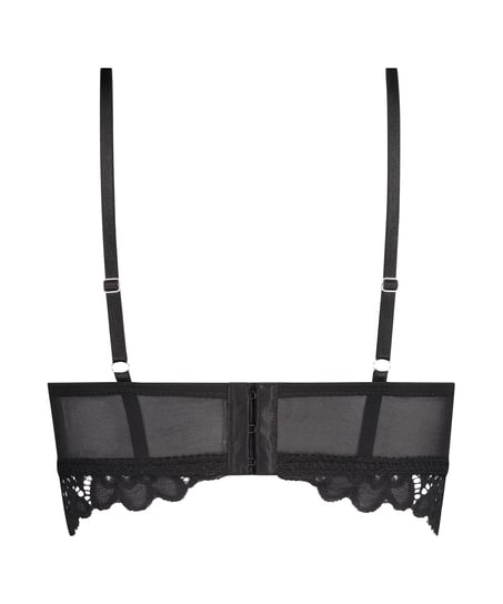 Soutien-gorge préformé sans armatures longline Shiloh, Noir