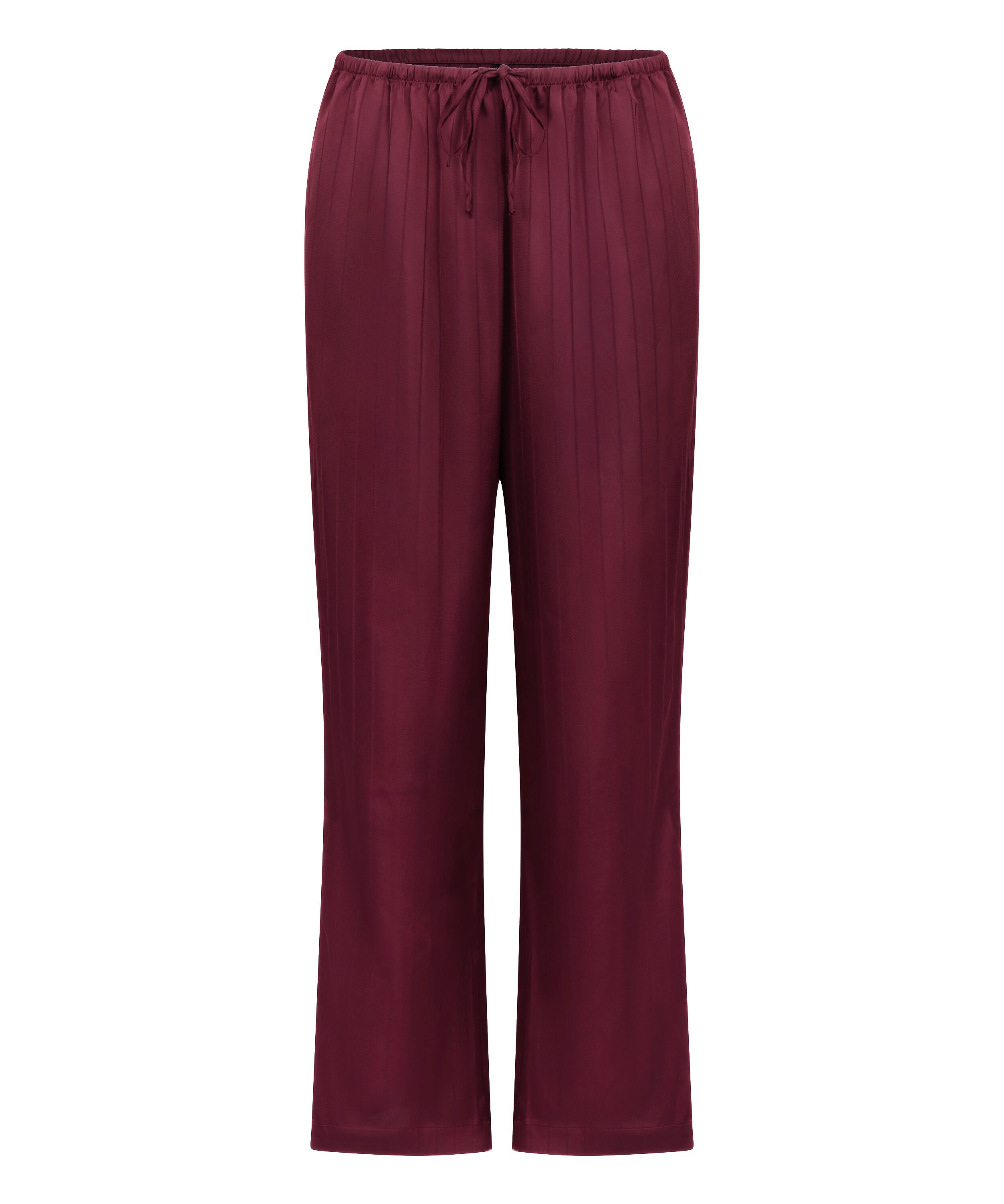 Pantalon &agrave; rayures en satin, Violet