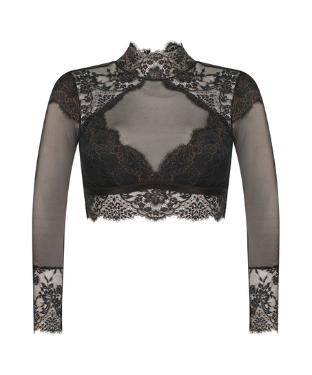 Brassière à manches longues Cynthia, Noir