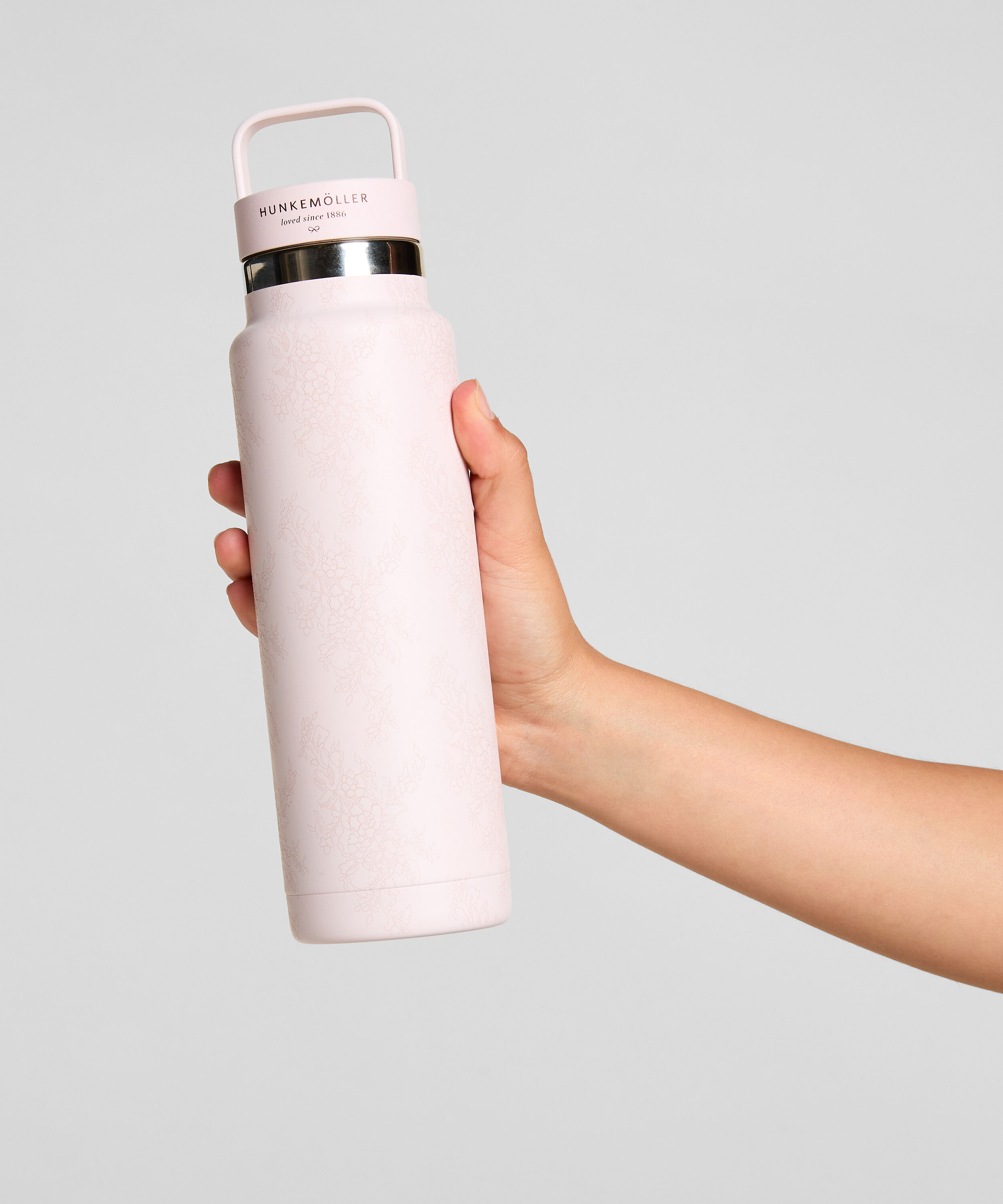 Gourde Réutilisable avec Motif Floral, Rose