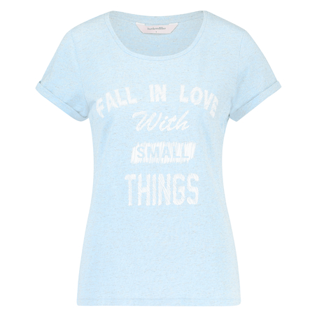 Top SS Chest Print, Bleu