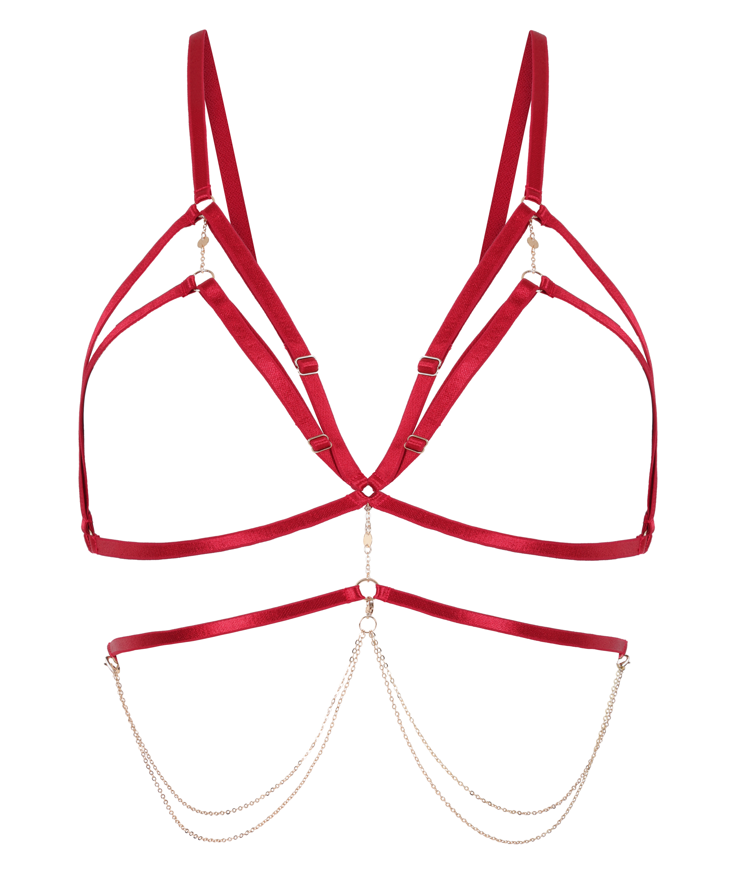 Brassière chain Top, Rouge, main