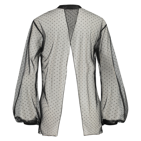 Tunique en maille à pois, Noir