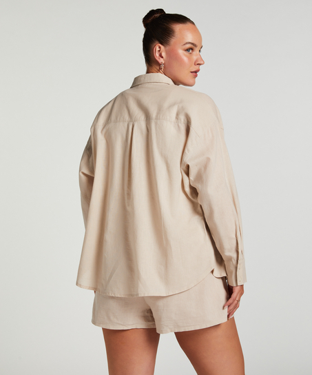 Haut de pyjama Lin, Beige