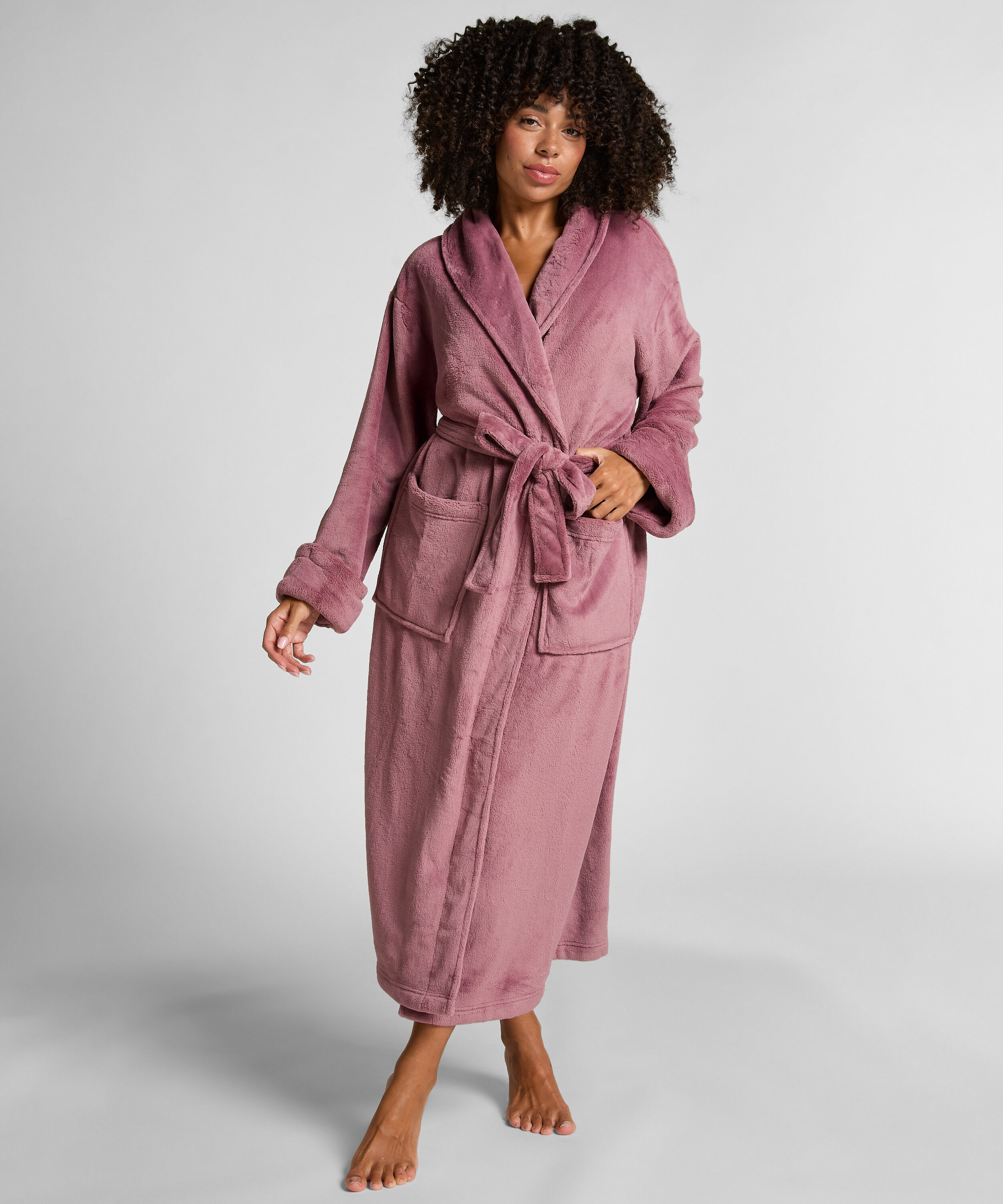 Peignoir en polaire douce, Violet Peignoir en polaire douce, Violet