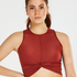 HKMX Sport cropped tank top Twisted Rib, Rouge