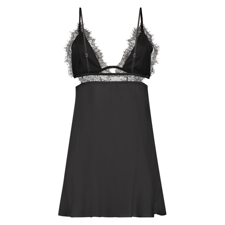 Nuisette Satin Holly, Noir