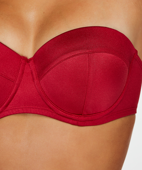 Haut de maillot de bain push-up rembourré à armatures Lola, Rouge