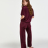 Pantalon de pyjama Velours, Rouge
