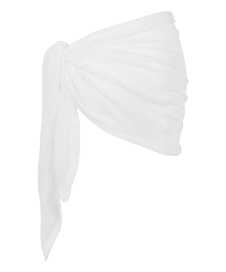 Paréo de plage en maille, Blanc