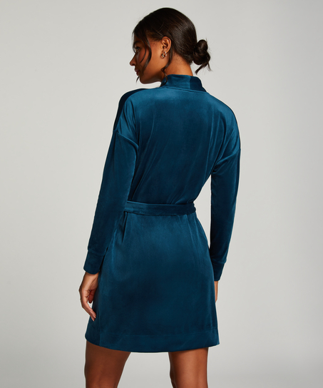 Peignoir Velours, Bleu