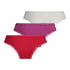 Lot de 3 slips brésilien Classics, Rouge