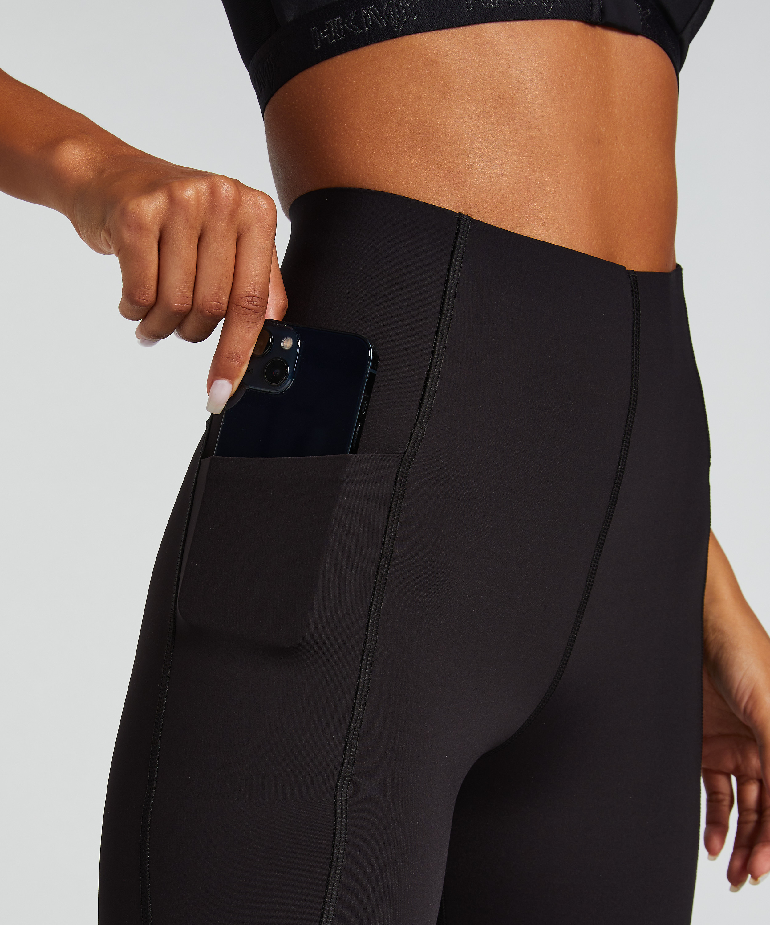 HKMX Legging de sport taille haute Boost, Noir, main