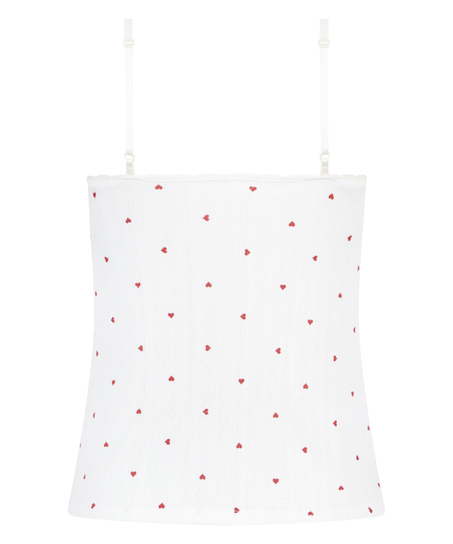 Top cami Lace, Blanc