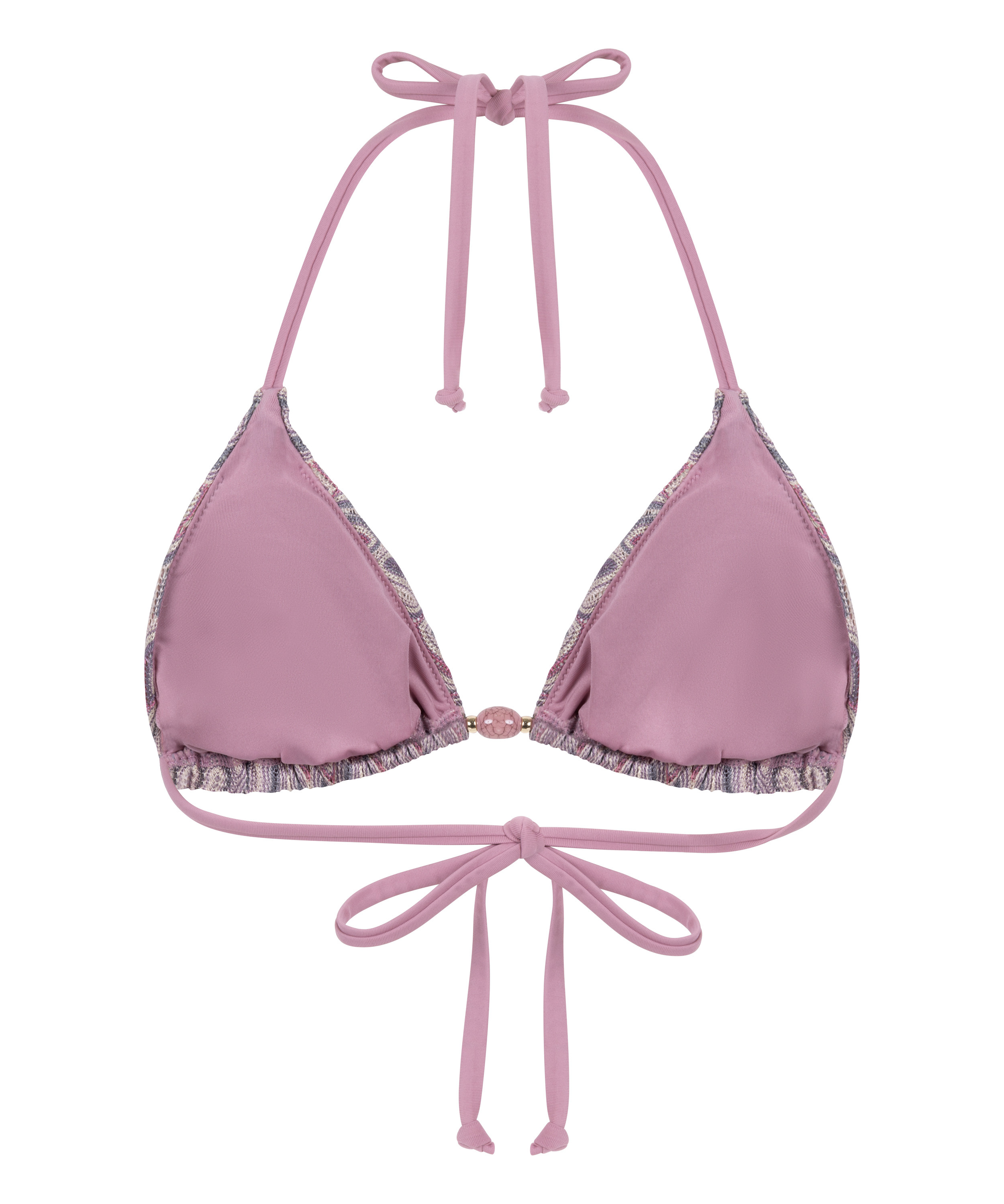 Haut de bikini triangle Cali, Rose, main