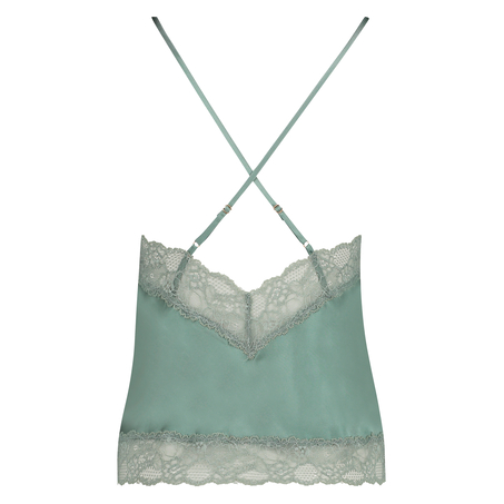 Haut de camisole Satin Dentelle, Vert