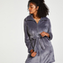 Peignoir Zip Fleece, Gris