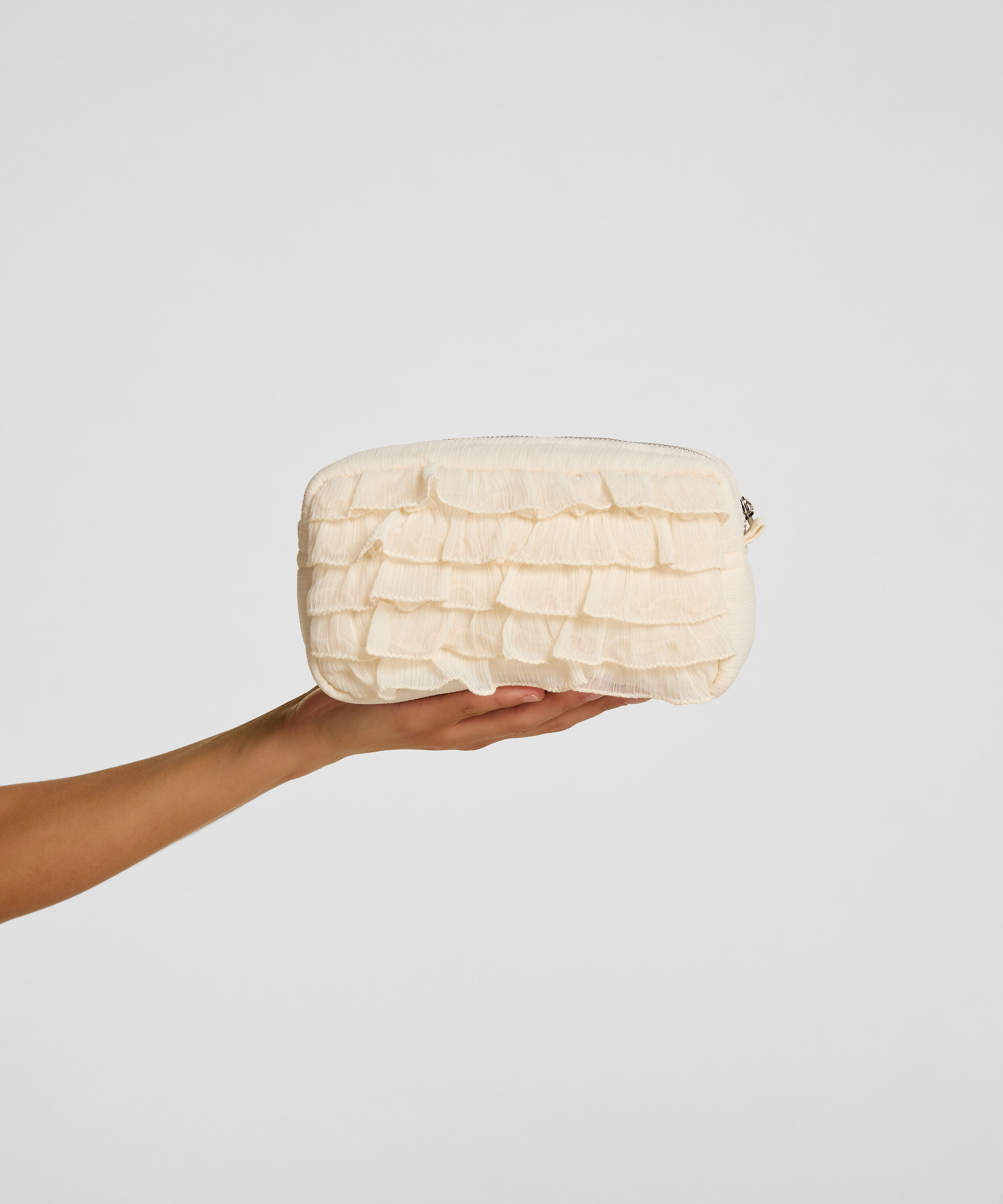 Trousse de Maquillage Ruffle, Blanc