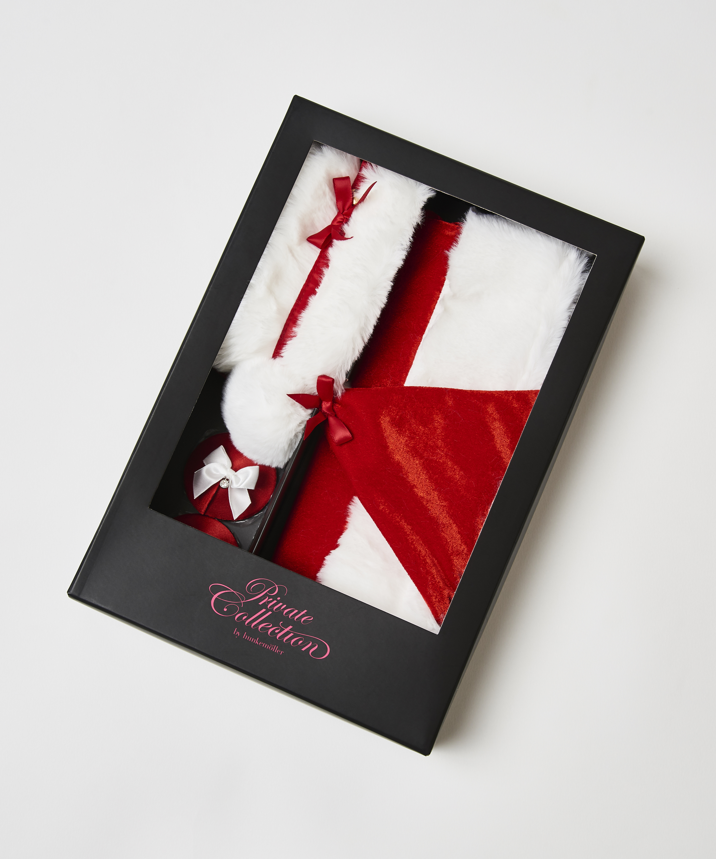 Set santa Private, Rouge, main