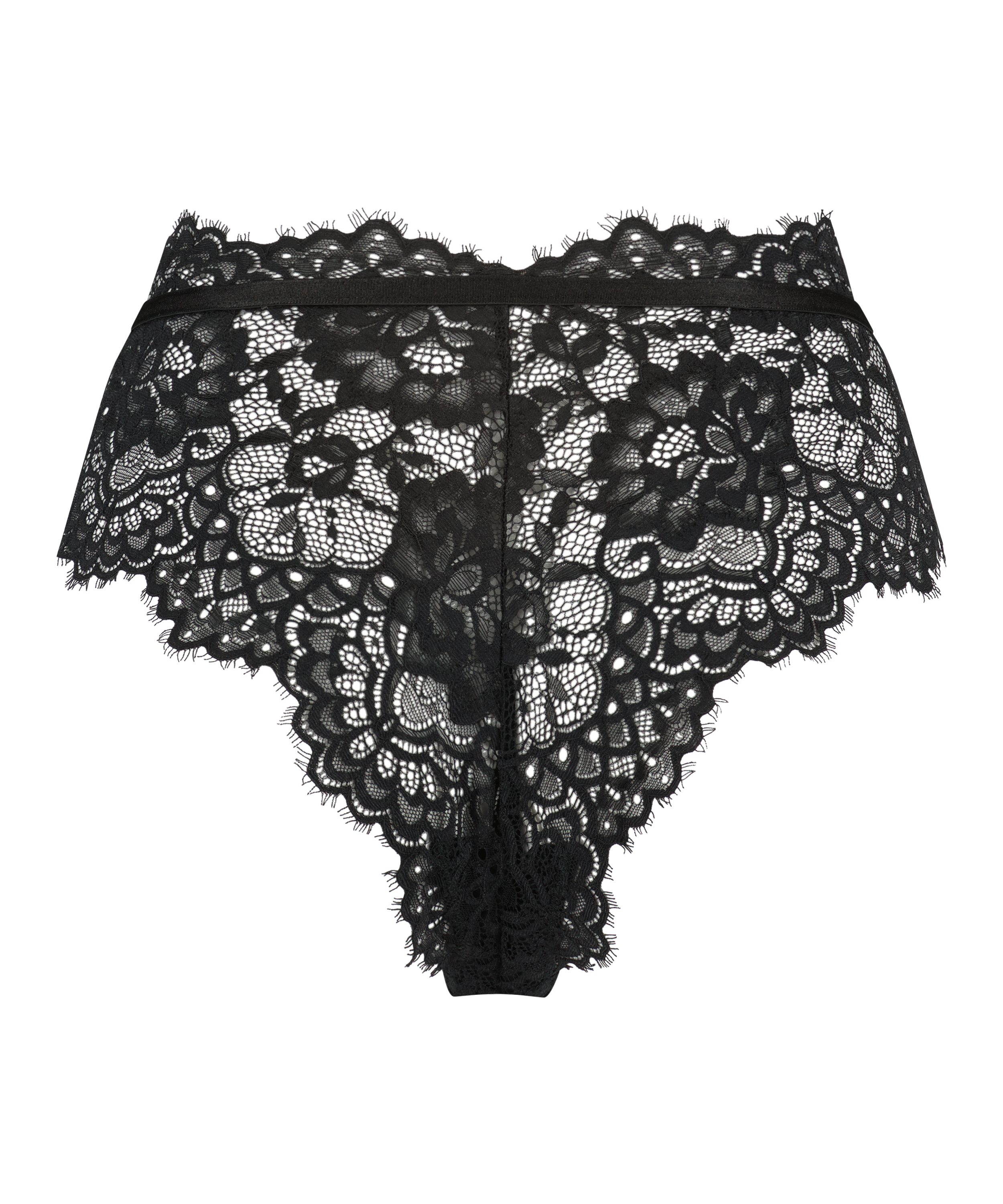 Slip brésilien jambe haute Marilyn, Noir, main