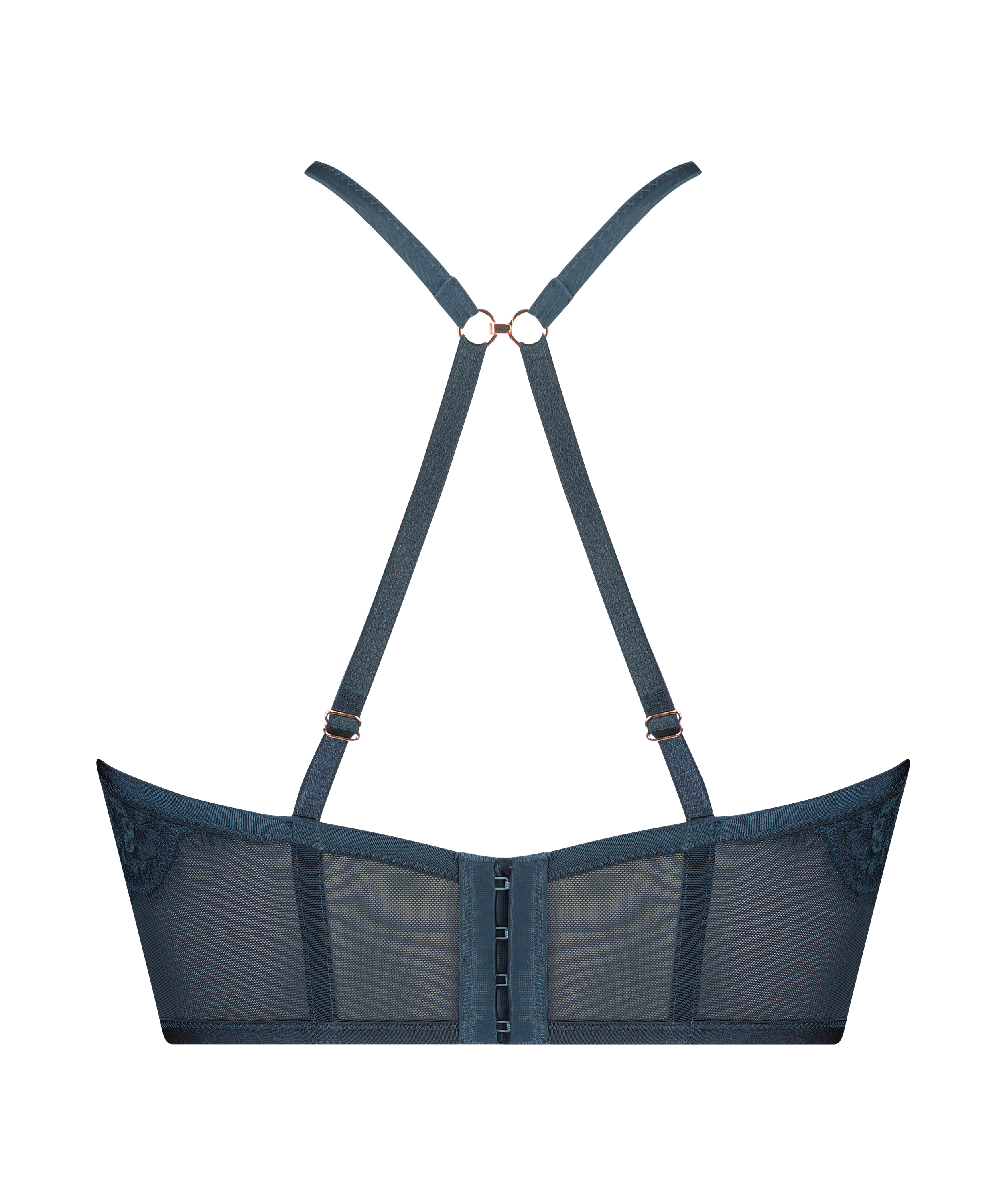 Soutien-gorge à armatures préformé longline Margaret Lucy Hale, Bleu, main