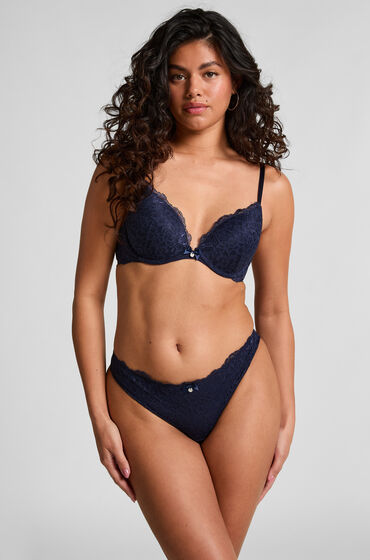 Hunkemöller String Marine Bleu