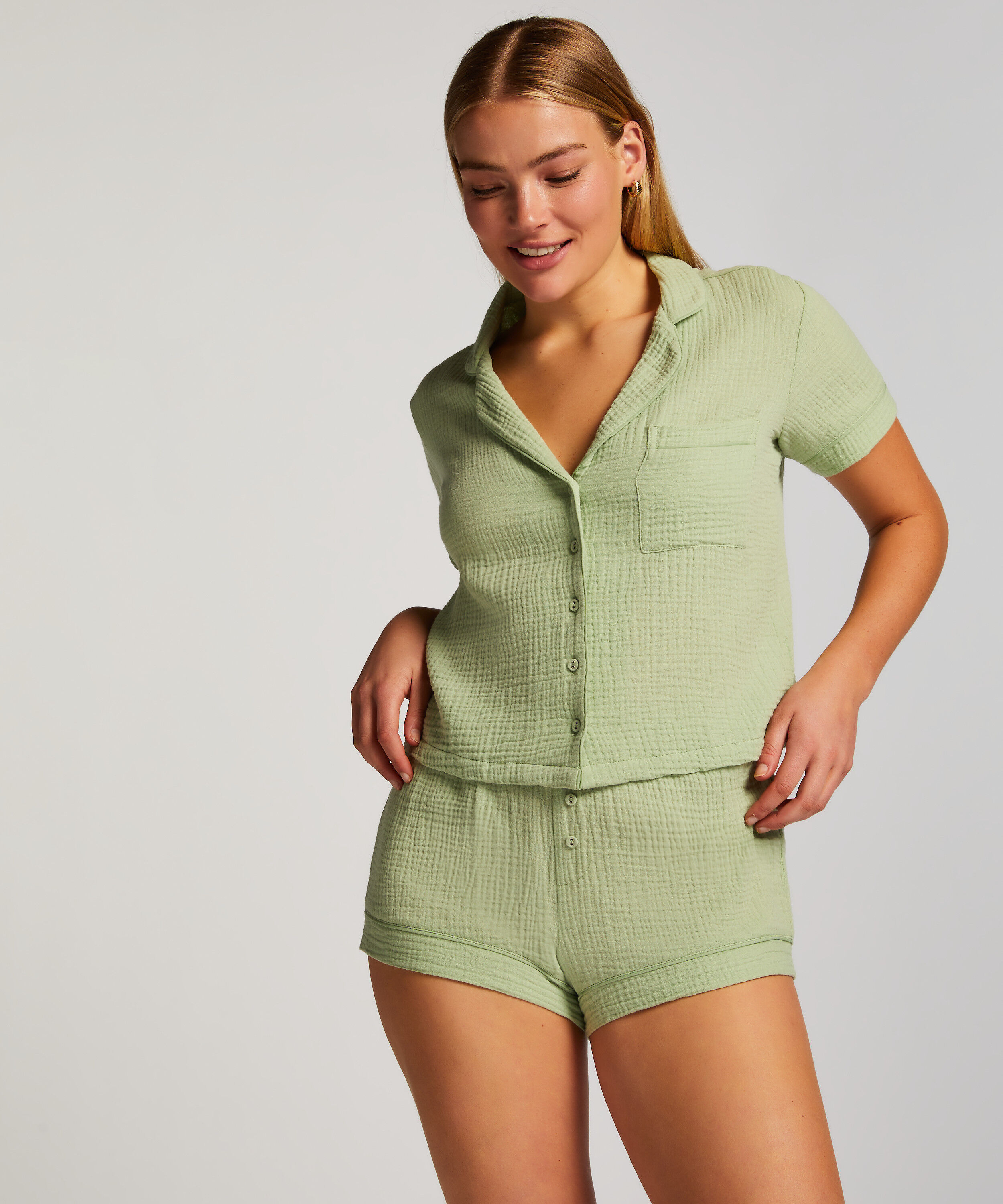 Short Coton, Vert