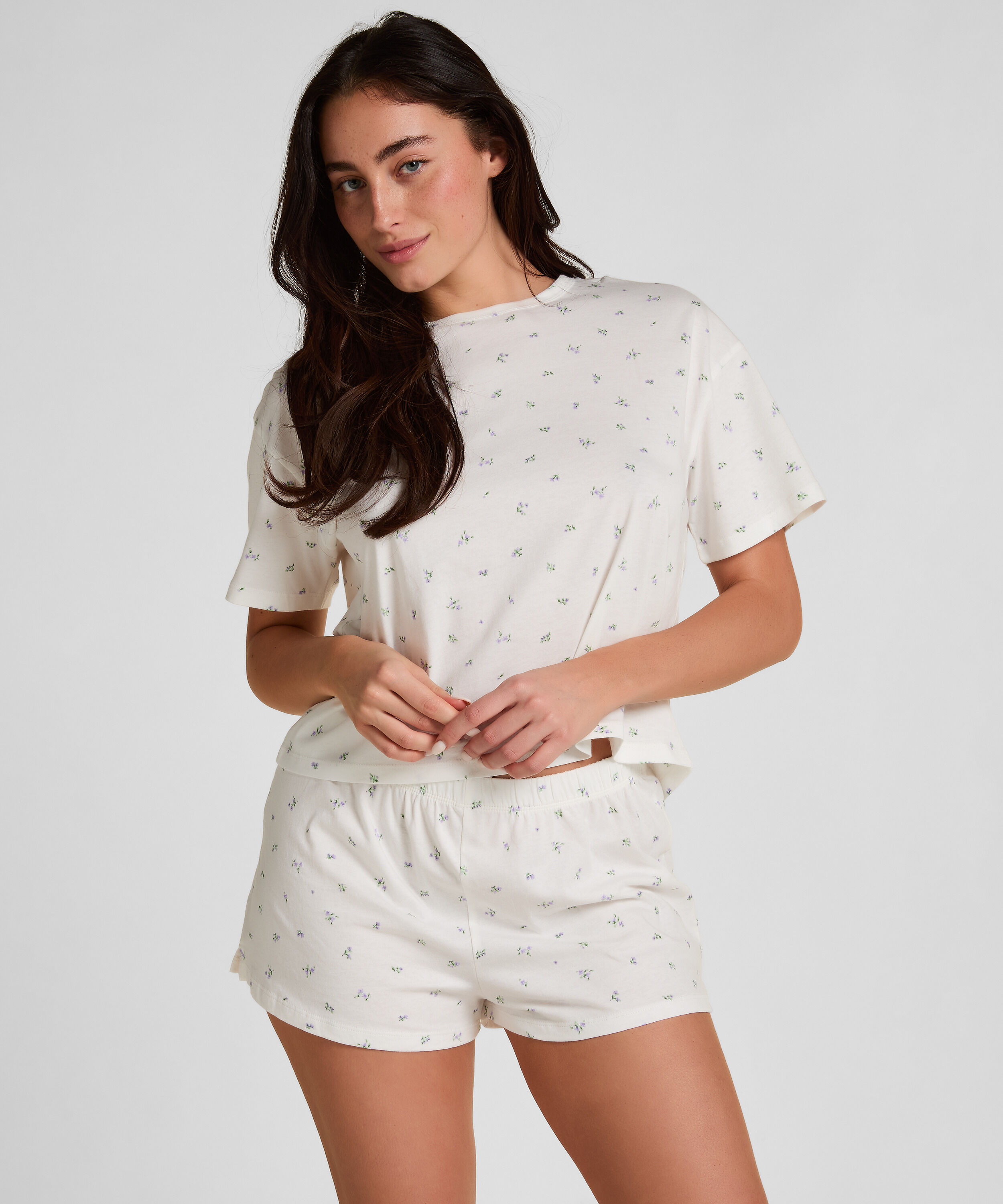 Pyjama en jersey de coton, Blanc