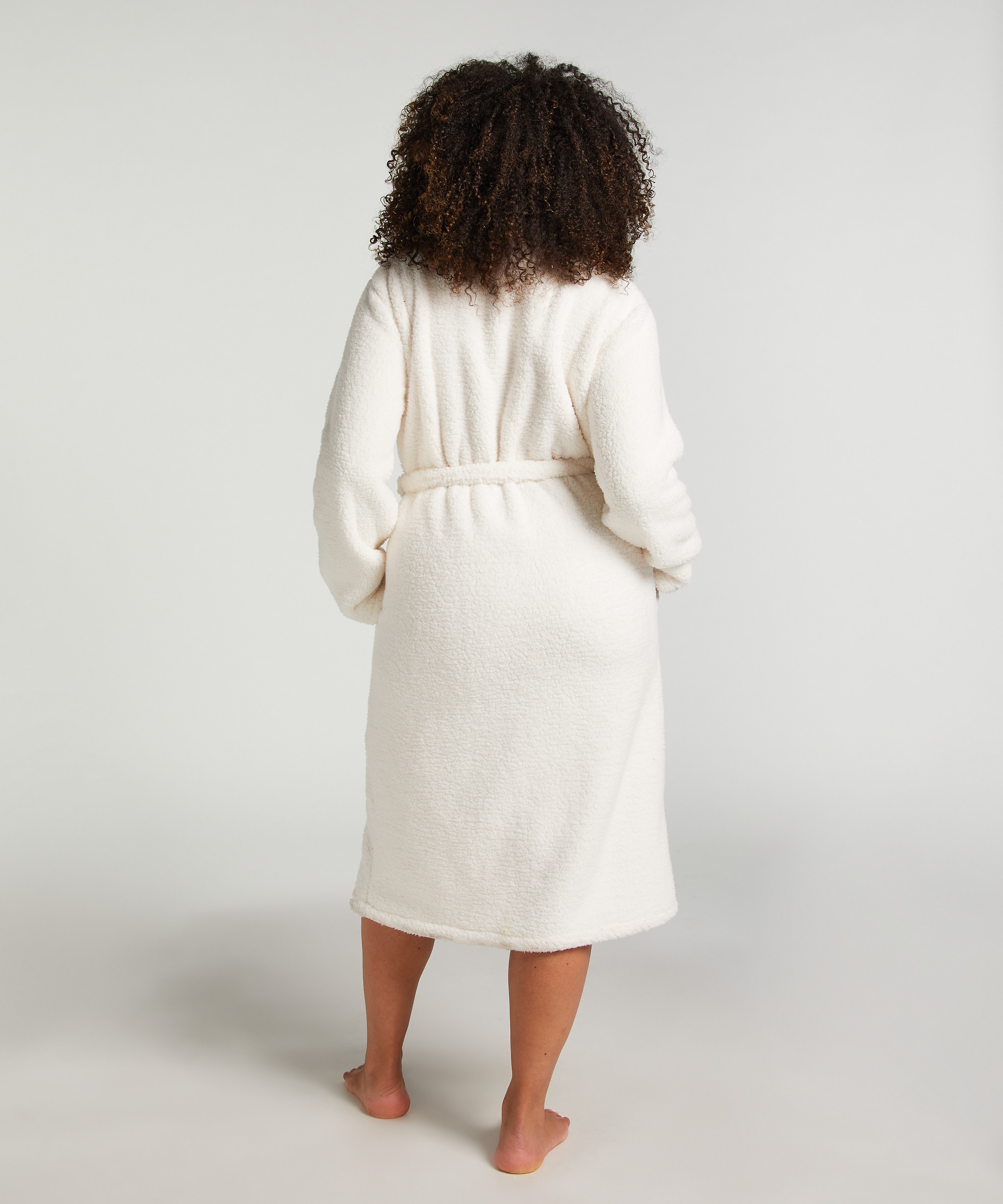 Peignoir Fleece, Blanc, main