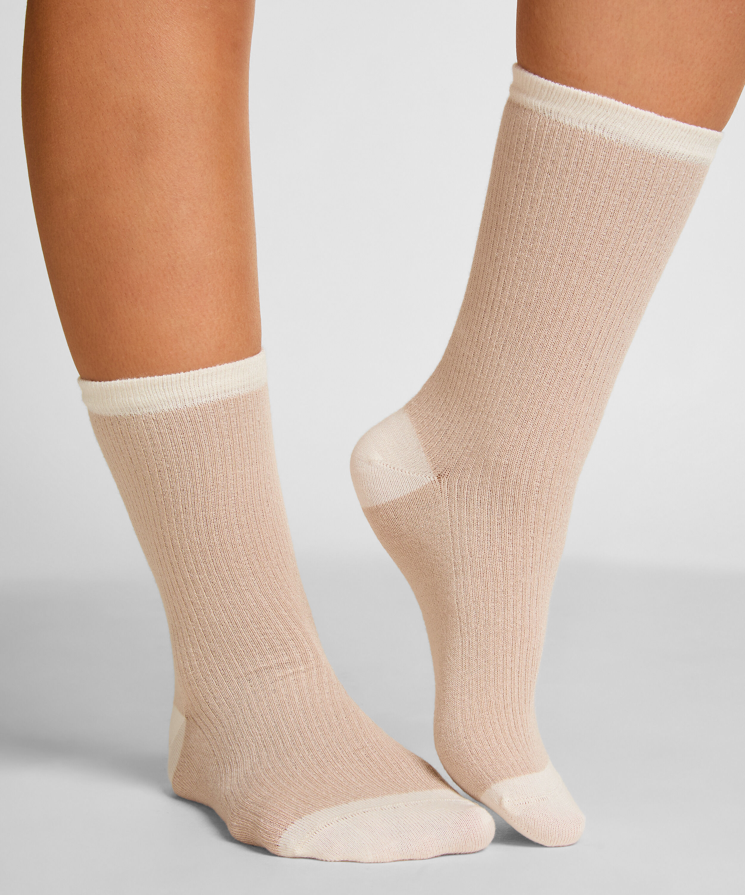 Chaussettes courtes en modal, Beige Chaussettes courtes en modal, Beige