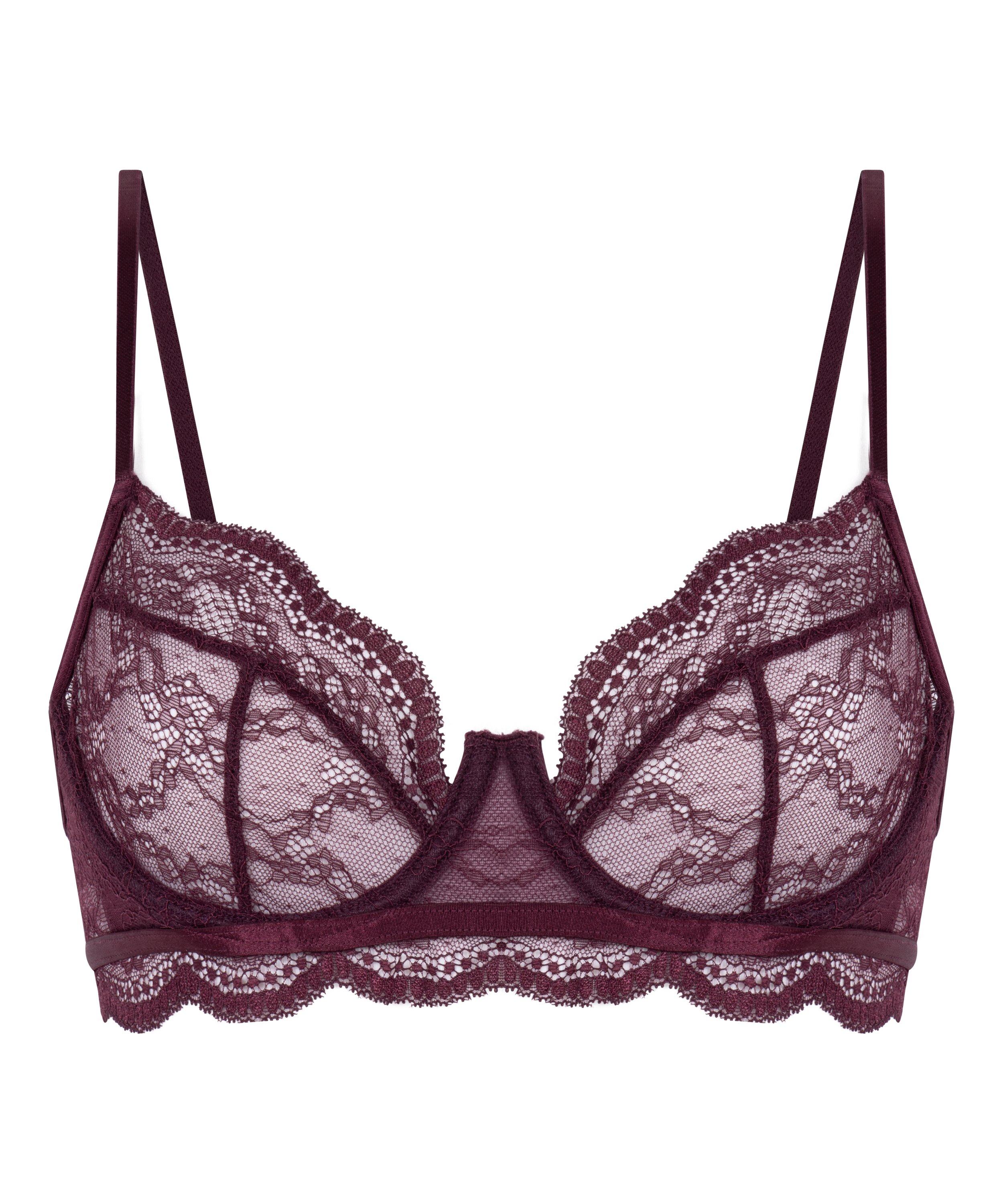 Soutien-gorge non-rembourr&eacute; &agrave; armatures Isabelle, Violet, main