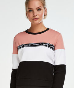 Sweat Polaire HKMX Colourblock, Rose