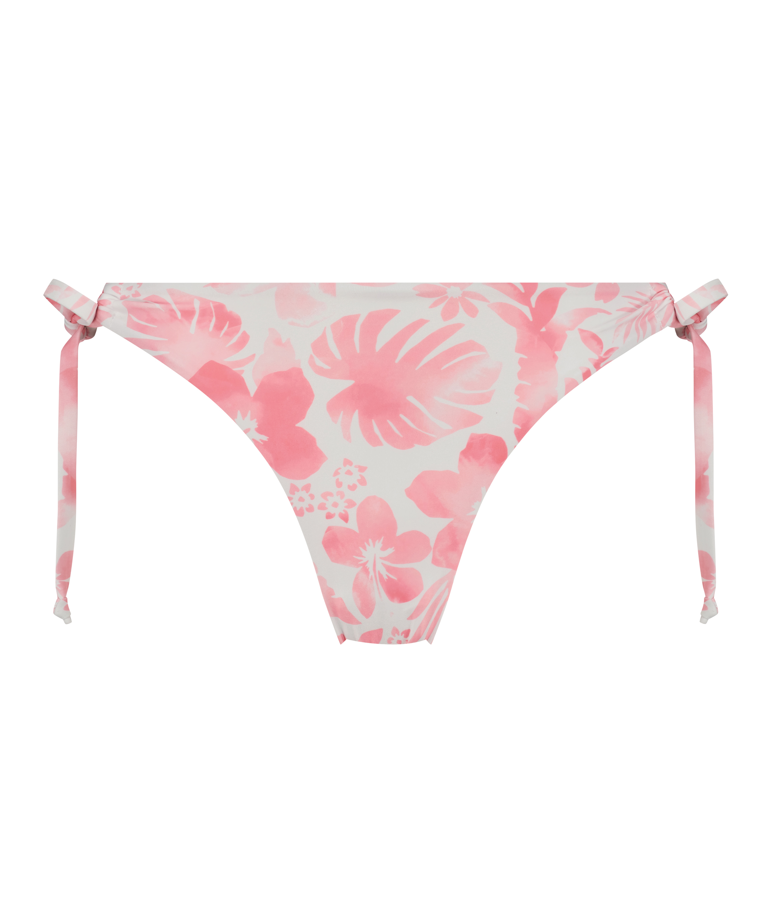 Bas de bikini échancré Tropical, Blanc, main