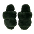 Pantoufles Fake Fur, Vert