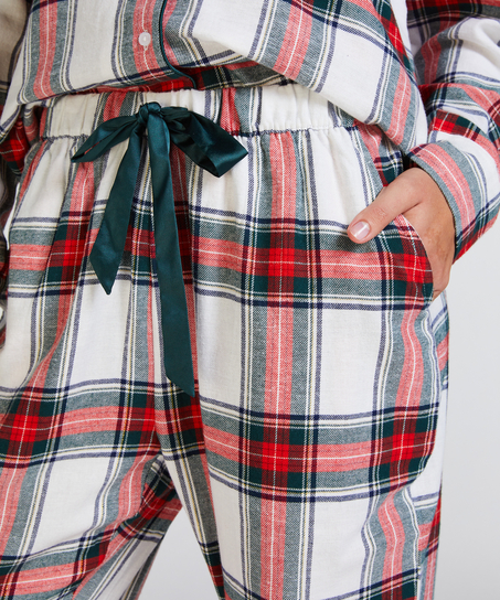 Tall Pantalon de Pyjama Flanelle, Blanc