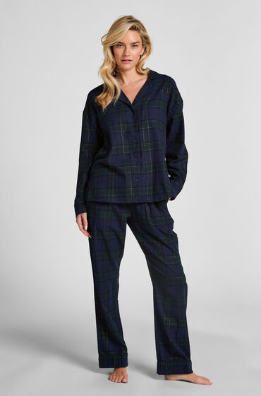 Hunkemöller Pantalon de Pyjama Flanel Bleu
