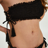 Haut de bikini croptop Crochet, Noir