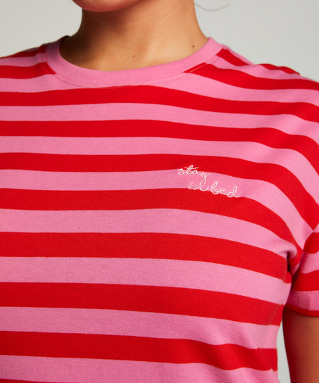 Chemise de nuit à col rond, Rose