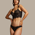 Soutien-gorge non-rembourré à armatures préformé longline Jamie, Noir